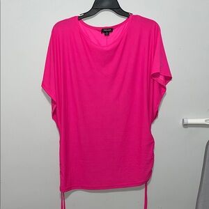Rouge Helium Vibrant Pink Short Sleeve Top